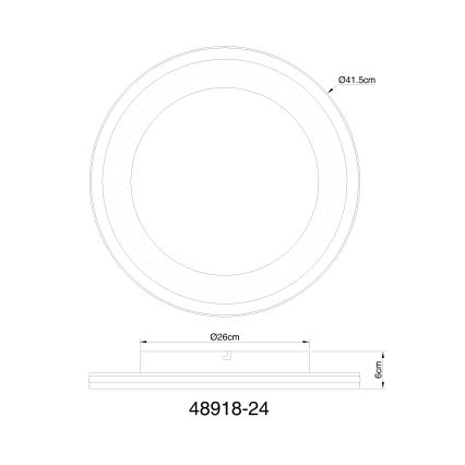 Globo - LED Димируем плафон LED/24W/230V 2700-6000K + дистанционно управление