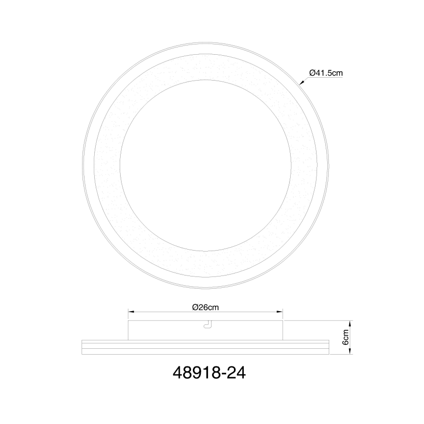 Globo - LED Димируем плафон LED/24W/230V 2700-6000K + дистанционно управление
