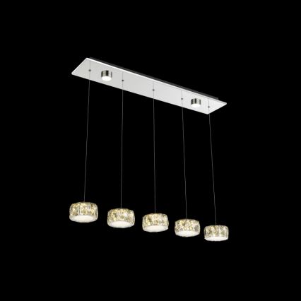 Globo - LED Пендел LED/52W/230V 4000K лъскав хром/прозрачен