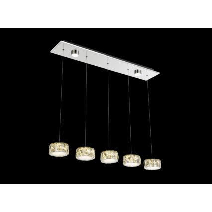 Globo - LED Пендел LED/52W/230V 4000K лъскав хром/прозрачен