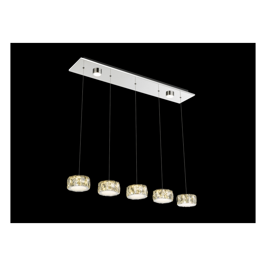 Globo - LED Пендел LED/52W/230V 4000K лъскав хром/прозрачен