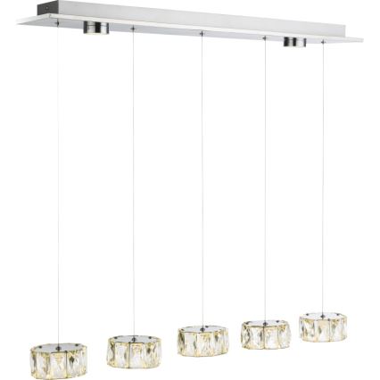 Globo - LED Пендел LED/52W/230V 4000K лъскав хром/прозрачен
