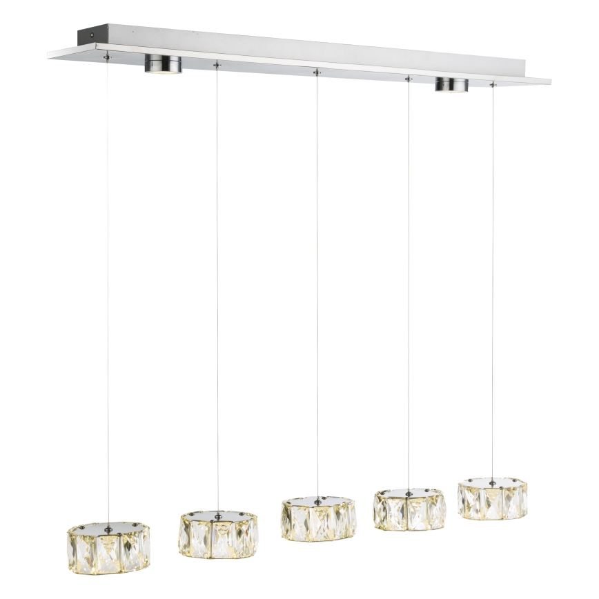Globo - LED Пендел LED/52W/230V 4000K лъскав хром/прозрачен