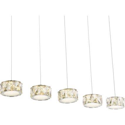 Globo - LED Пендел LED/52W/230V 4000K лъскав хром/прозрачен