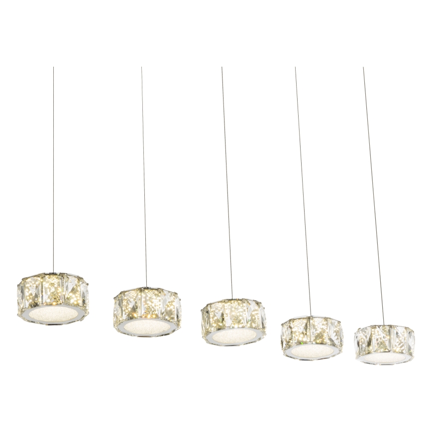 Globo - LED Пендел LED/52W/230V 4000K лъскав хром/прозрачен