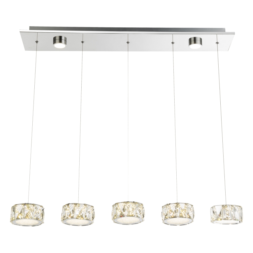 Globo - LED Пендел LED/52W/230V 4000K лъскав хром/прозрачен