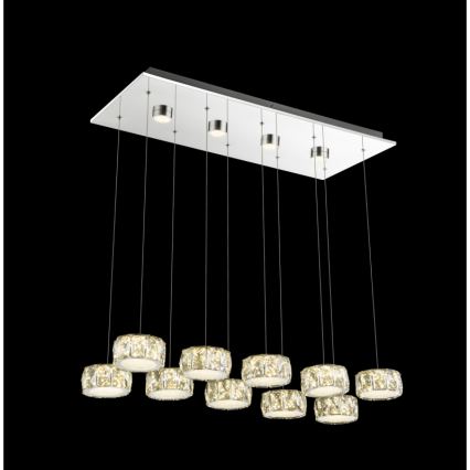 Globo - LED Пендел LED/92W/230V 4000K лъскав хром/прозрачен