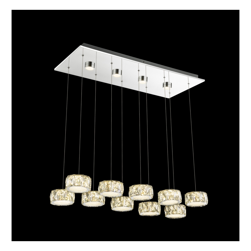 Globo - LED Пендел LED/92W/230V 4000K лъскав хром/прозрачен