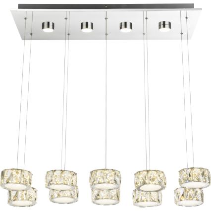 Globo - LED Пендел LED/92W/230V 4000K лъскав хром/прозрачен