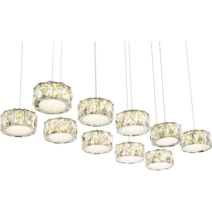 Globo - LED Пендел LED/92W/230V 4000K лъскав хром/прозрачен