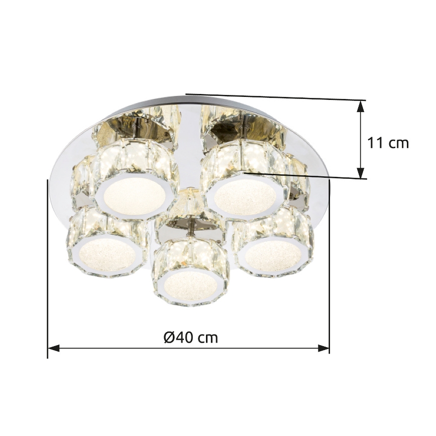 Globo - LED Димируем плафон LED/40W/230V 4000K Ø 40 см