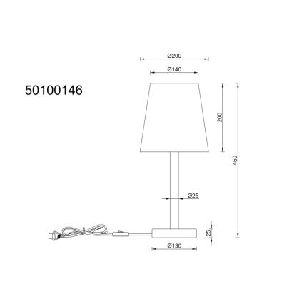 Globo - Настолна лампа 1xE14/25W/230V