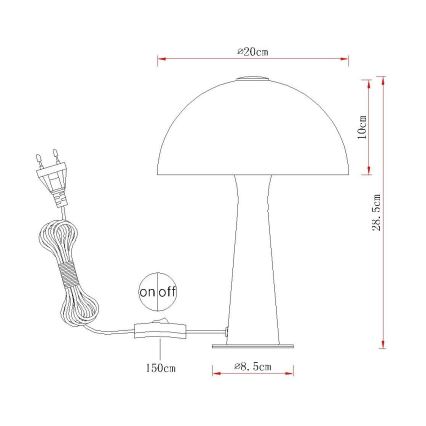 Globo - Настолна лампа 1xE14/25W/230V бяла
