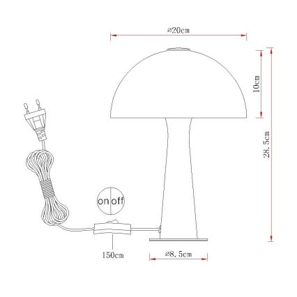 Globo - Настолна лампа 1xE14/25W/230V черна