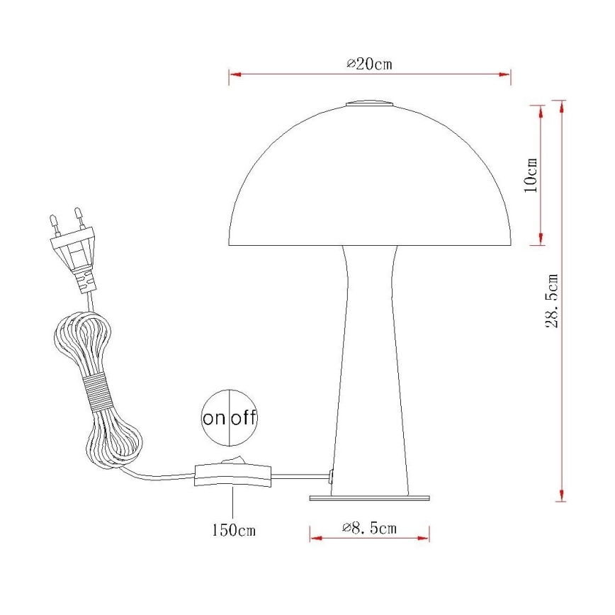 Globo - Настолна лампа 1xE14/25W/230V черна