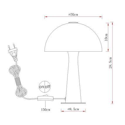 Globo - Настолна лампа 1xE14/25W/230V бежова