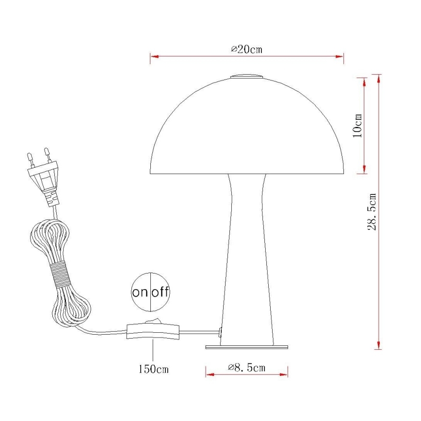 Globo - Настолна лампа 1xE14/25W/230V бежова