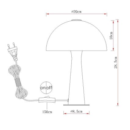 Globo - Настолна лампа 1xE14/25W/230V кремава