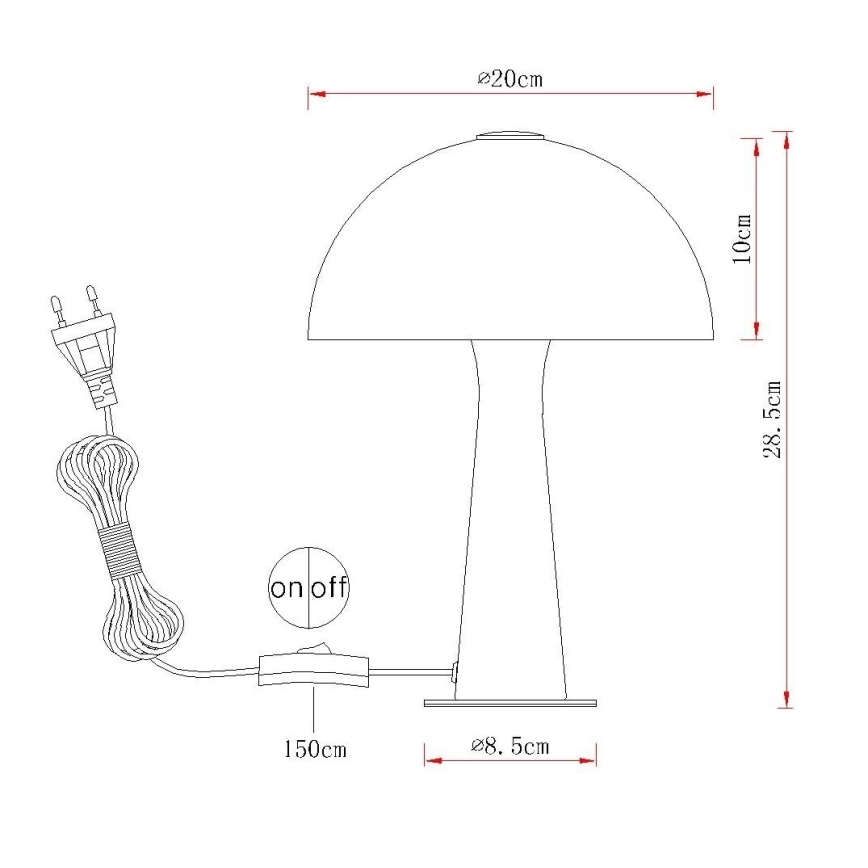 Globo - Настолна лампа 1xE14/25W/230V кремава