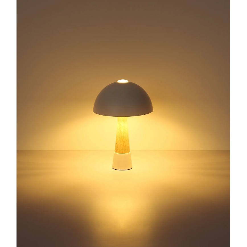 Globo - Настолна лампа 1xE27ILLU/40W/230V кремава