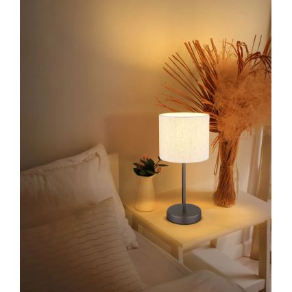 Globo - Настолна лампа 1xE27/25W/230V черна/бежова