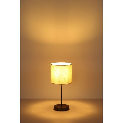Globo - Настолна лампа 1xE27/25W/230V черна/бежова