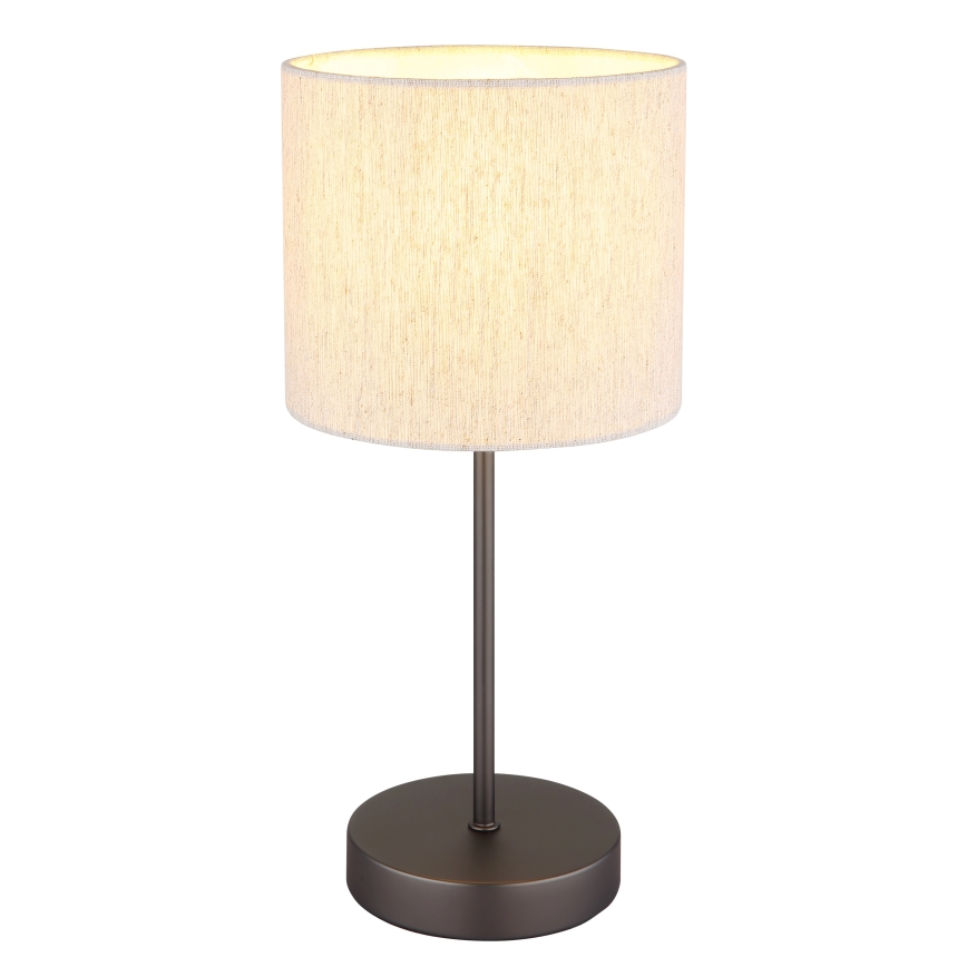 Globo - Настолна лампа 1xE27/25W/230V черна/бежова