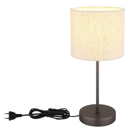 Globo - Настолна лампа 1xE27/25W/230V черна/бежова