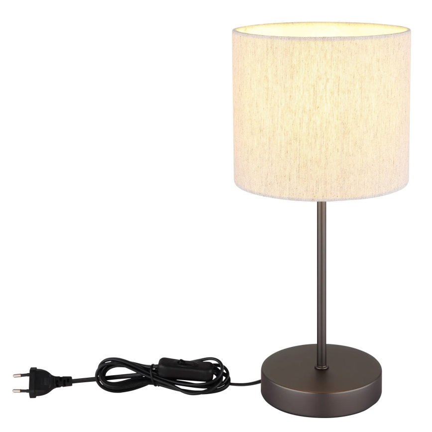 Globo - Настолна лампа 1xE27/25W/230V черна/бежова