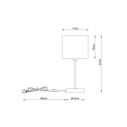 Globo - Настолна лампа 1xE27/25W/230V черна/бежова