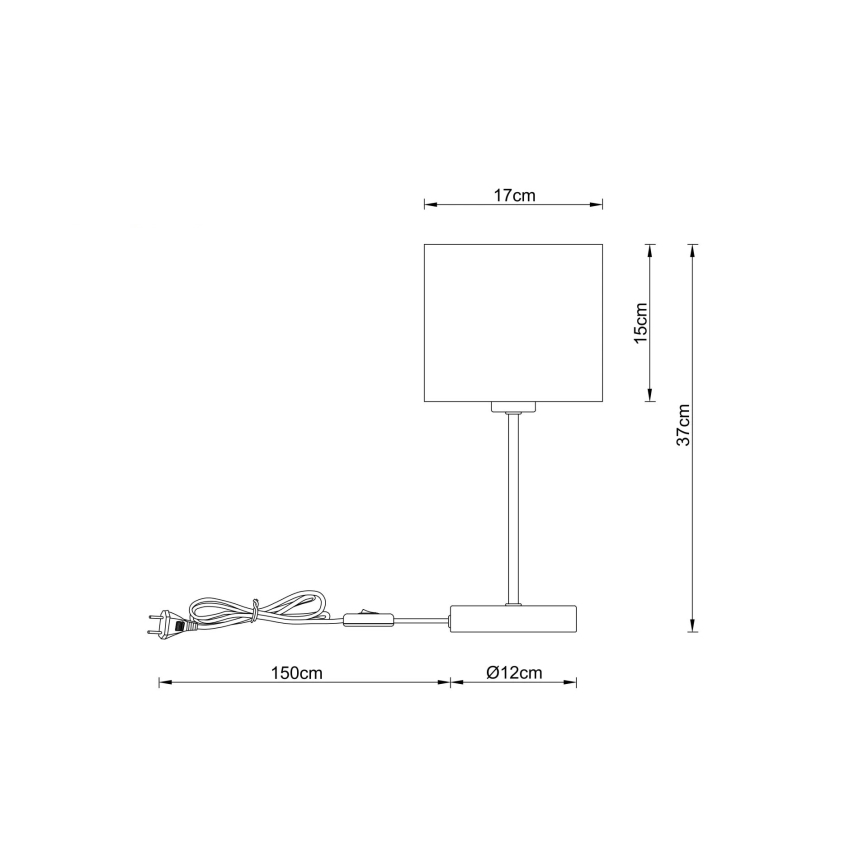 Globo - Настолна лампа 1xE27/25W/230V черна/бежова