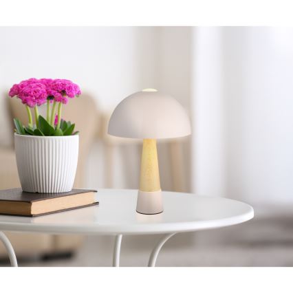 Globo - Бежова настолна лампа 1xE27ILLU/40W/230V