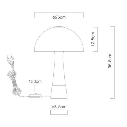 Globo - Бежова настолна лампа 1xE27ILLU/40W/230V
