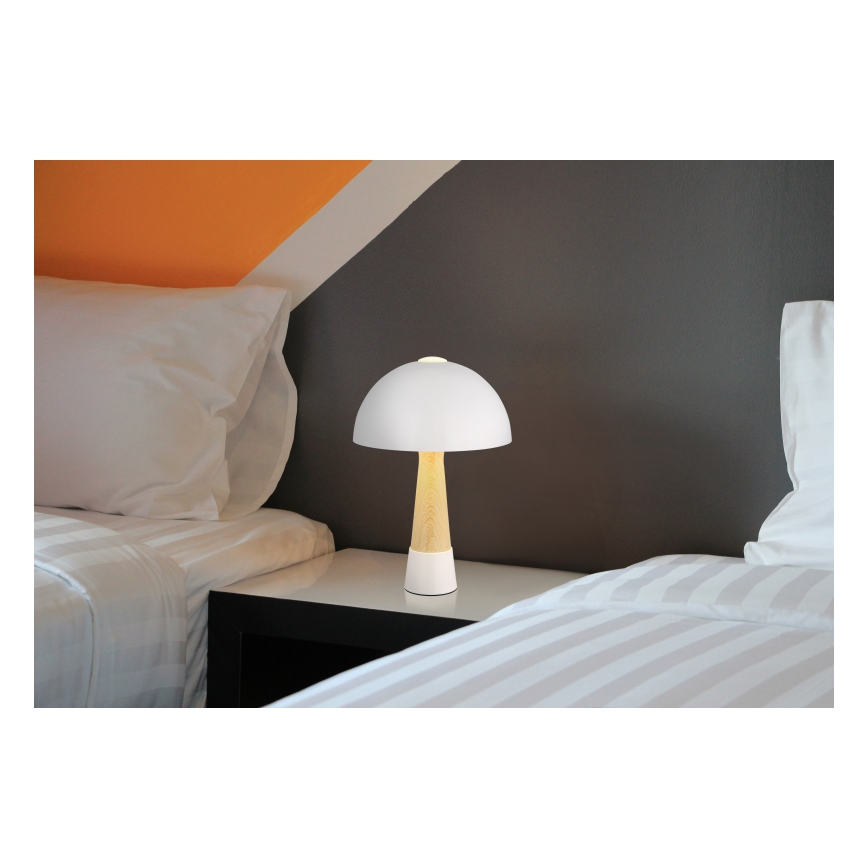 Globo - настолна лампа 1xE27ILLU/40W/230V бяла