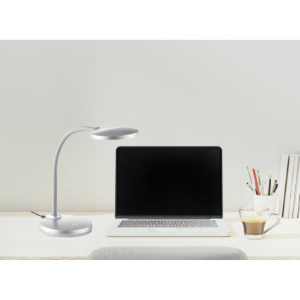 Globo - LED Димируема сензорна настолна лампа LED/4W/230V сребрист