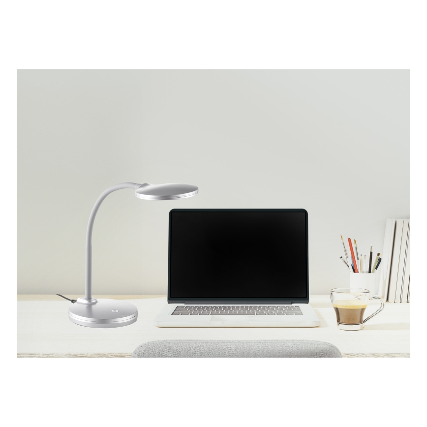 Globo - LED Димируема сензорна настолна лампа LED/4W/230V сребрист
