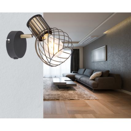 Globo - Стенен прожектор, луна 1xE27/40W/230V