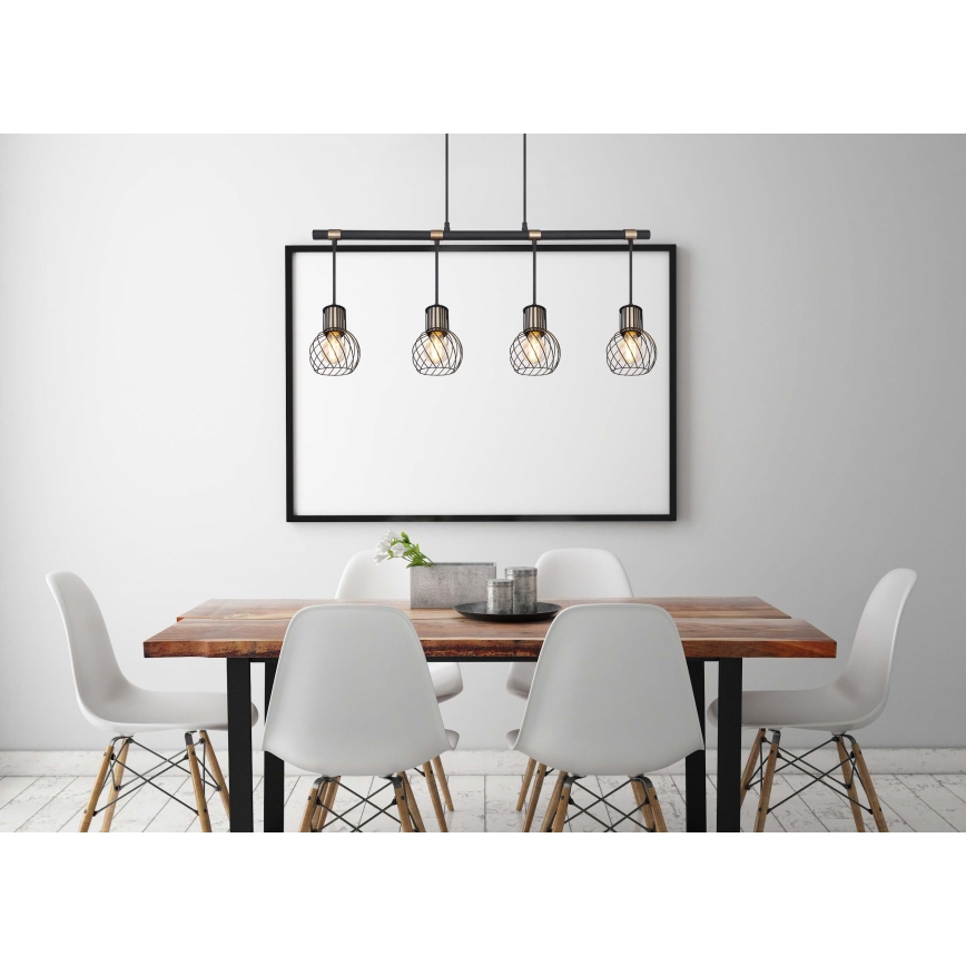 Globo - Полилей на въже 4xE27/40W/230V