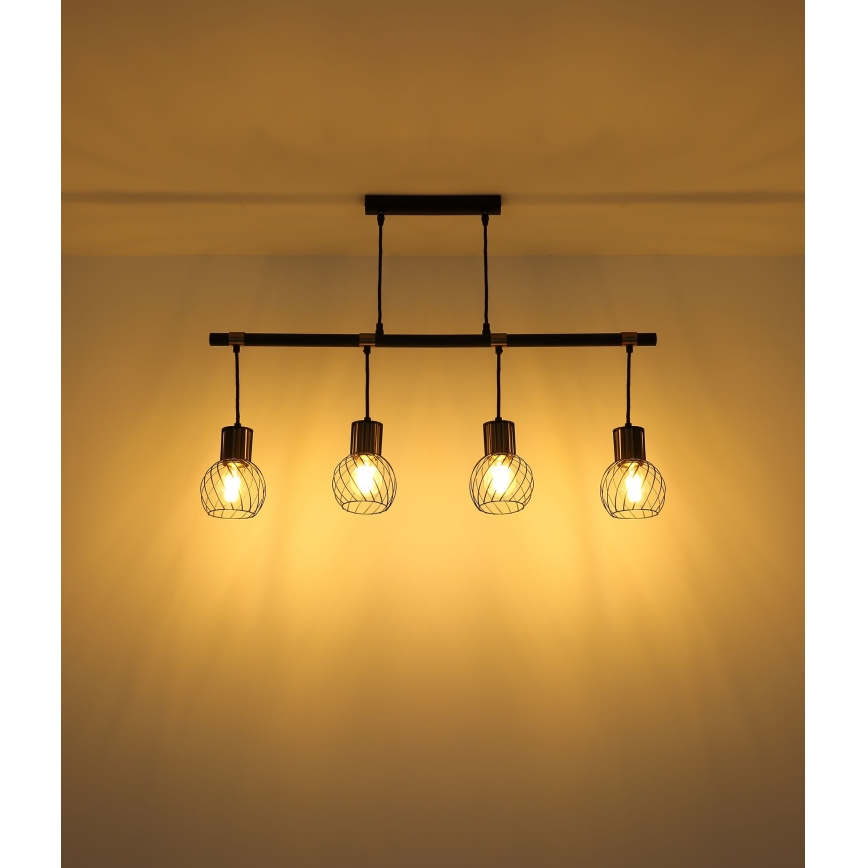 Globo - Полилей на въже 4xE27/40W/230V