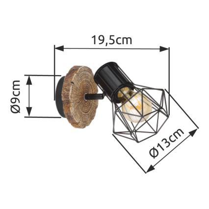 Globo - Стенен спот 1xE27/60W/230V