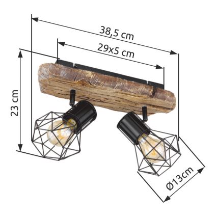 Globo - Спот 2xE27/60W/230V