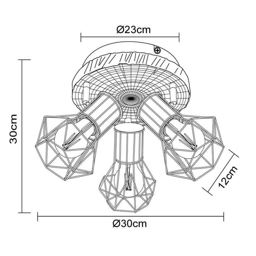 Globo - Спот 3xE27/60W/230V