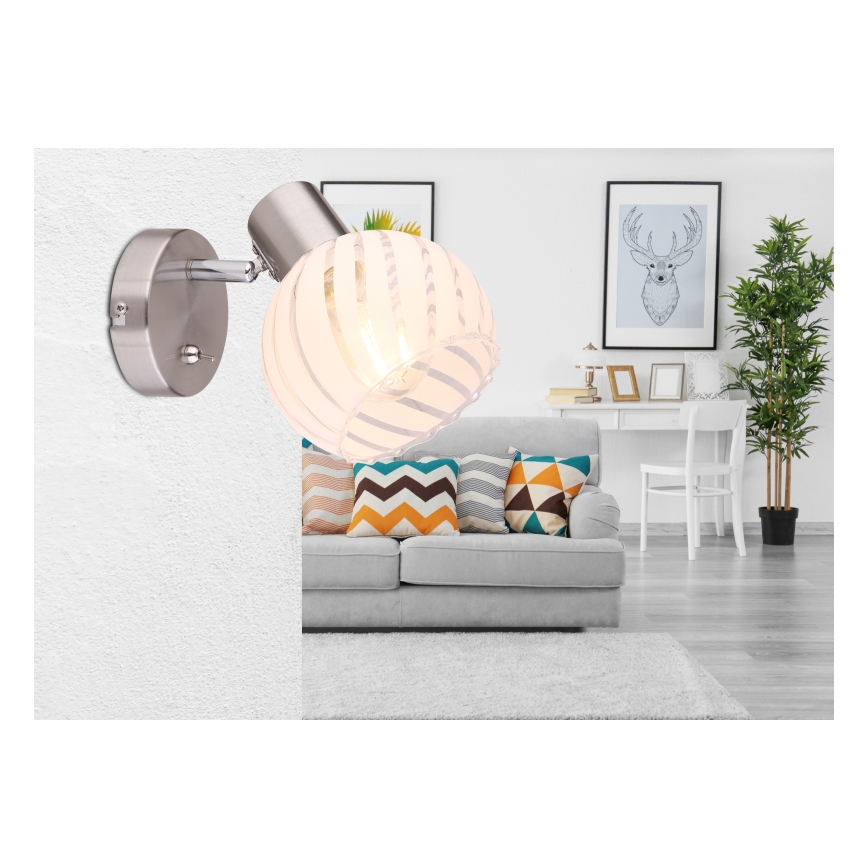 Globo - Стенен прожектор, луна 1xE27/40W/230V