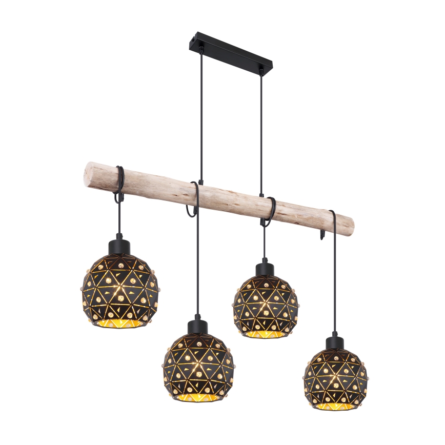 Globo 54029-4H - Полилей на кабел JODIE 4xE27/40W/230V бежово/черно