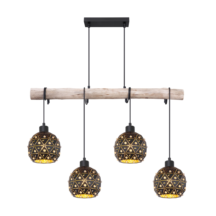 Globo 54029-4H - Полилей на кабел JODIE 4xE27/40W/230V бежово/черно