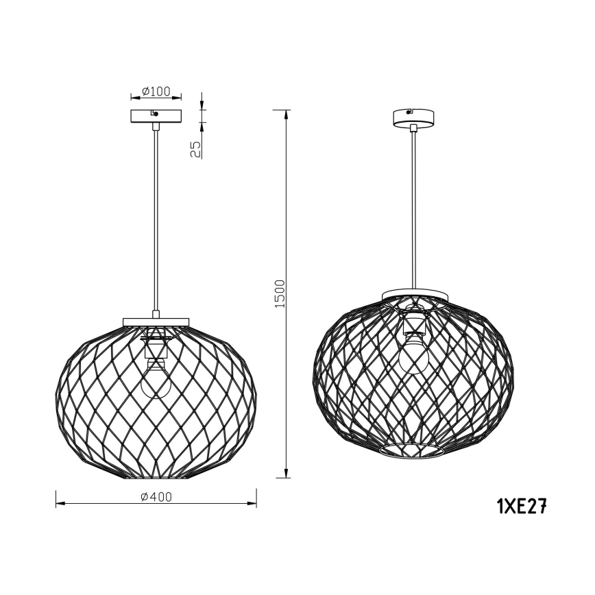 Globo - Висящ полилей 1xE27/60W/230V