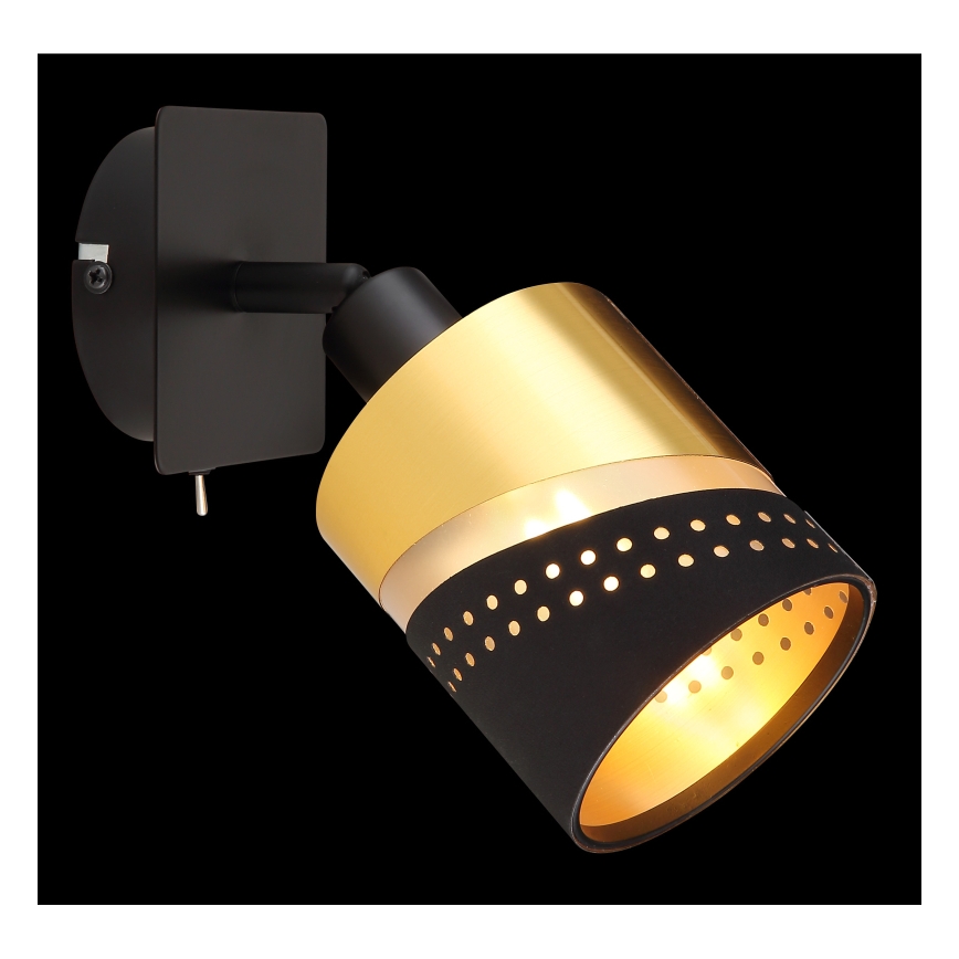 Globo - Спот аплик 1xE14/25W/230V черен/златист