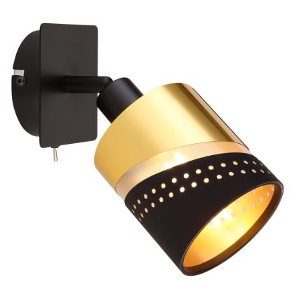 Globo - Спот аплик 1xE14/25W/230V черен/златист