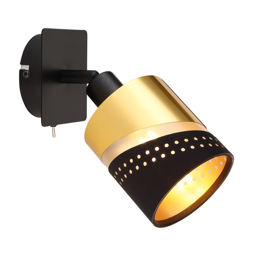 Globo - Спот аплик 1xE14/25W/230V черен/златист
