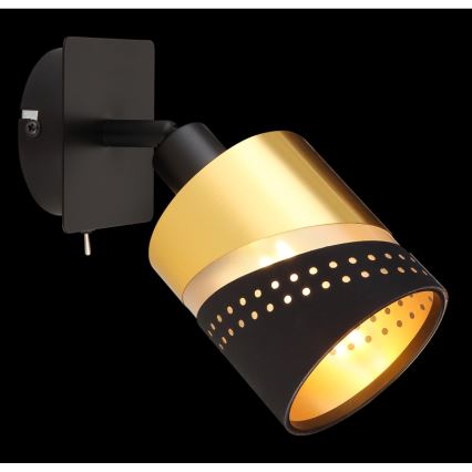 Globo - Спот аплик 1xE14/25W/230V черен/златист